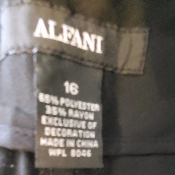 Alfani Moscow Suiting Black Basic with Silver and Pearls - Picture 4 of 7